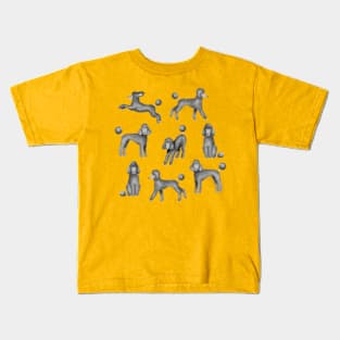 Grey Poodles Kids T-Shirt